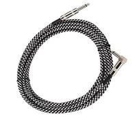 VGEBY Cavo per Chitarra, Filo in Nylon Resistente, Dritto e Curvo, Connettore Audio da 6,35 Mm per Strumenti Musicali Elettrici, Rame, 9,8 Piedi (6M / 19,69 Piedi)