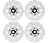 VGEBY Cerchi Beadlock, 4 Pezzi Mozzi per Cerchi Beadlock RC da 1,55 Pollici Cerchi Universali per Crawler RC Adatto per Axial AX90069 Crawler (Bianco)