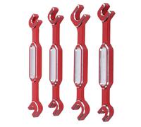 VGEBY Chiave per Tenditore RC da 4 Pezzi, Strumento di Riparazione per Auto RC in Lega di Alluminio con Dimensioni 3.0 3.2 .5 .7 4.0 5.0 6.0mm per la Manutenzione dei Modelli (rosso)