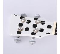 VGEBY Chiavi per Accordatura per Chitarra Elettrica Meccaniche Sigillate con Bottone Ovale - Set di 6 per Destrimani - Ingranaggio Interno Resistente per gli Appassionati di Chitarra Argento (6