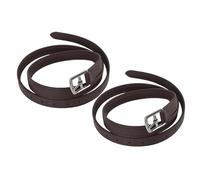 VGEBY Cinghie per Staffe Equestri 2 Pezzi, Cinghie per Staffe in Microfibra con Fibbie in Acciaio Inossidabile, per Equitazione (Marrone Scuro)