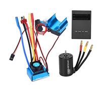 VGEBY Combo Motore brushless, Motore 3650 4300KV + regolatore di velocità elettronico ESC + dissipatore di Calore + Set di schede di Programmazione Adatto per Auto RC 1/10(80A)