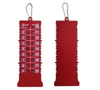 VGEBY Contatore di Punteggi da Golf Contatore di Colpi Meccanico in ABS 18 Buche Ampio Display Tabellone Segnapunti Bianco con Portachiavi per Giocatori di Allenamento di Golf (Rosso)