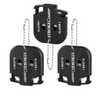 VGEBY Contatore Punteggio Golf, Levetta Meccanica per 2 Giocatori con Texture Antiscivolo per Sacca da Golf, Design Ad Alto Contrasto di Facile Lettura per Giochi All'Aperto (Black)