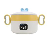 VGEBY Contenitore per Alimenti Isolato, Contenitore per il Pranzo in Acciaio Inossidabile 316 con Termostato Intelligente, Ricaricabile Tramite USB, Perfetto per la Casa e i Viaggi