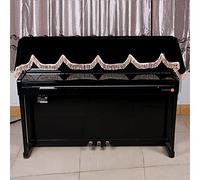 VGEBY Copertura Antipolvere Semicoperta per Pianoforte a 88 Tasti con Morbido Panno di Velluto per Proteggere i Pianoforti - Adatta per la Maggior Parte dei Pianisti (BLACK)