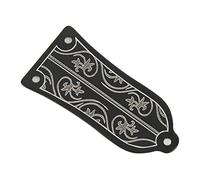 VGEBY Copertura per truss rod in metallo nero con squisita fattura per una facile installazione, protezione per chitarra, accessori per chitarra in ferro nero