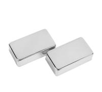 VGEBY Copertura Pickup per Chitarra, Custodia Sigillata Humbucker a Doppia Bobina Chiusa in Ottone, Copertura Pickup Elettrica 2 Pezzi per una Migliore qualità del Suono (SILVER)