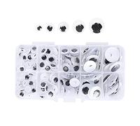 VGEBY Cucire gli Occhi Plattici MOVABILE -White Sordato Kit Artigianato Fai -da te da 100 Parti per Materiale di Produzione Giocattolo per Bambini