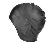 VGEBY Cuffia da Nuoto in Silicone, Protezione per le Orecchie Elastica per Piscina, Comoda Cuffia da Nuoto per Capelli Lunghi con Bordo Ispessito (BLACK)
