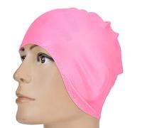 VGEBY Cuffia da Nuoto in Silicone, Protezione per le Orecchie Elastica per Piscina, Comoda Cuffia da Nuoto per Capelli Lunghi con Bordo Ispessito (PINK)