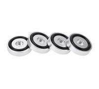 VGEBY Cuscinetto Amplificatore Piedini Amplificatore in Lega di Alluminio 40 X 10 Mm 4 Pezzi Anodizzazione Sabbiatura con Anello in Gomma Rimovibile Assorbimento degli Urti per Supporto Altoparlante