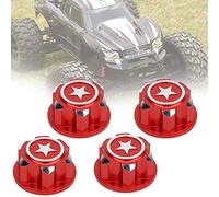 VGEBY Dadi per Ruote RC, Set di Dadi per Montaggio su Ruota Esagonale da 17 Mm in Lega di Alluminio, Installazione a Sgancio Rapido per Auto Modello X MAXX Summit (rosso)