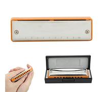 VGEBY Db Chiave Armonica Blues a 10 fori Strumento musicale portatile per professionisti e principianti (ORANGE)