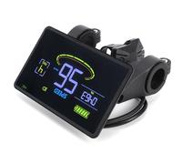VGEBY Display LCD per Bici, Schermo HD Trasparente con Connettore Impermeabile e Indicatore del Livello della Batteria per Scooter Elettrico e Bicicletta