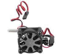 VGEBY Dissipatore di Calore Motore RC, Ventola di Raffreddamento in Lega di Alluminio con Sensore Termico per Motore Brushless 540 550 3650 3660, Adatto per Camion per Auto RC 1/10 (BLACK)