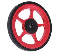 VGEBY Easy Wheel, Ruota da Allenamento per Bicicletta con Diametro 60 Mm e Spessore 8 Mm, con Cuscinetto da 6 per Ciclista, Robusto Materiale Plastico in Lega di Alluminio (rosso)