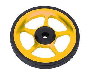 VGEBY Easy Wheel, Ruota da Allenamento per Bicicletta con Diametro 60 Mm e Spessore 8 Mm, con Cuscinetto da 6 per Ciclista, Robusto Materiale Plastico in Lega di Alluminio (d'oro)
