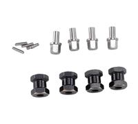 VGEBY Esagonale RC, Adattatore per Ruota in Ottone per Cingolato SCX10 1/10, Aggiornamento per Carichi Pesanti Migliore stabilità (BLACK)