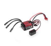 VGEBY Esc, Regolatore di velocità Elettronico Brushless Resistente All'acqua del Motore Compatibile per Auto Cingolate 1/10 Rc (Spina a T rossa)