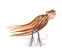 VGEBY Esche da Pesca per Polpo, Esca Realistica per Calamari in Plastica Morbida con Gancio in Acciaio Inossidabile e Inchiostro Compresso, per Cernia Lingcod Snapper Halibut Rock Fish