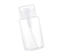 VGEBY Flacone Dispenser a Pressione, Flacone Vuoto Ricaricabile per Pompaggio Trasparente con Coperchio Antipolvere, per Toner Struccante per Smalto da Viaggio (200ML)