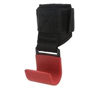 VGEBY Ganci per Sollevamento Pesi, Cinghie per Sollevamento Pesanti con Gancio in Acciaio Ispessito e Fettuccia Antiscivolo per Allenamento in Palestra, Trazioni e Pesi (rosso)