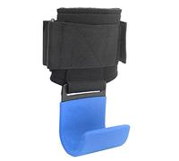 VGEBY Ganci per Sollevamento Pesi con Supporto Spesso Imbottito per Polso, per Stacchi da Terra Trazioni e Allenamento di Potenza (gancio di blu)