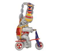 VGEBY Giocattolo di Latta con Elefante sul Triciclo, Giocattoli da Collezione Nostalgia da Equitazione Giocattoli a Carica per la Collezione Domestica novità e Giocattoli Bavaglio