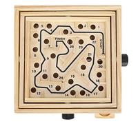 VGEBY Gioco con Palla Labirinto in Legno per Ragazzi e Ragazze Puzzle Educativo a 25 Fori Sviluppa abilità Motorie Fini 21 X 21 X 5,2 Cm