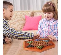 VGEBY Gioco da Tavola in Legno della Dama Cinese, con Biglie per Serata di Gioco in Famiglia, 6 Giocatori, Cassetto Portaoggetti, 12.59 Pollici (Come mostrato)