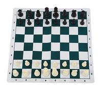VGEBY Gioco di scacchi, in plastica, gioco da tavolo con tavola in similpelle, 50 x 50 cm, per feste, campeggio, relax, scacchi, sport ricreativi, strategia, 6+, 1 giocatore
