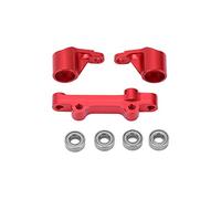 VGEBY Gruppo Sterzo in Lega di Alluminio, Parti di Aggiornamento per Auto RC con Design del Cuscinetto per Svolte Precise, per Camion Losi 1/18 Mini T 2.0 2WD (rosso)