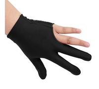 VGEBY Guanto da Biliardo, Guanto Tre Aperte Mano Sinistra for Palmi (BLACK)