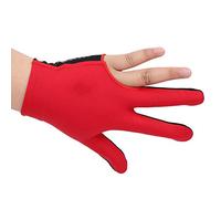 VGEBY Guanto da Biliardo, Guanto Tre Aperte Mano Sinistra for Palmi (rosso)