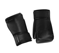 VGEBY Guantoni da Boxe da Allenamento in Pelle PU da 10 Once con Fori Traspiranti e Supporto per il Polso con Gancio e Imbottitura in Lattice Addensato per Sparring Muay Thai MMA Adulti (BLACK)