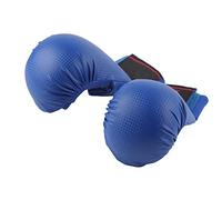 VGEBY Guantoni da Boxe, Protezioni per Le Mani da Karate con Spesso Strato di Spugna Eva e Barra Elastica di Presa, Polsino Allargato con Fibbia a Strappo, Superficie in PU con Texture (Blue)