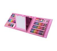 VGEBY Kit da Disegno per Bambini, Materiale PVC con Cavalletto Integrato, Set Artistico da 208 Pezzi per Disegnare, Colorare e Dipingere per Bambini Dagli 8 Ai 12 Anni (Roseo)