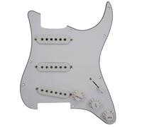 VGEBY Kit di Accessori Fai-da-te per Chitarra ST, Battipenna a Ponte Precablato in Argento, Pickup SSS per gli Amanti della Chitarra Elettrica (SILVER)
