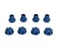 VGEBY Kit Esagonale Mozzi Ruota RC da 17 Mm, Lega di Alluminio Anodizzato CNC Leggero e Resistente, con Adattatore Ad Alta Resistenza, per Auto da Arrampicata RC 1/10 (BLUE)