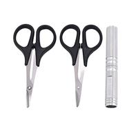 VGEBY Kit Perforatrice Forbici Curve RC con Manico Ergonomico in Alluminio Antiscivolo per Auto RC Droni Aerei Barche Elicotteri Serbatoi Dimensione Foro Regolabile 0-14mm Punta in (SILVER)