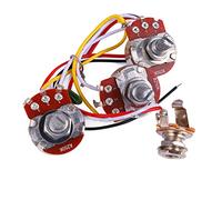 VGEBY Kit Potenziometro per Chitarra, Cablaggio in Plastica 1 Volume 2 Toni con Vasi A250K B250K per Chitarre Elettriche Jazz Bass
