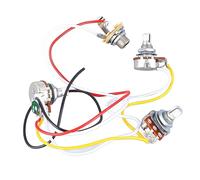 VGEBY Kit Precablato Cablaggio per Basso, Potenziometro in Materiale Lega 500K per Parti di Chitarra Elettrica Jazz, Installazione Facile per gli Appassionati di Strumenti