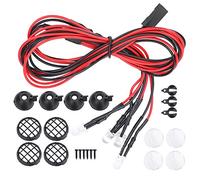 VGEBY Luci a LED Modello RC Set,RC LED Light Universal LED Light con Paralume per TRXAAXS/TRX4/SCX10/D90 1/10 RC Crawler Car(Il )