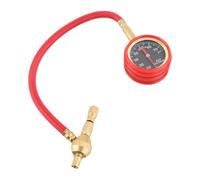 VGEBY Manometro per Pneumatici con Quadrante, Manometro con Tubo Bourdon in Ottone, Quadrante di Facile Lettura da 0 a 70 PSI, Valvola di Spurgo dell'aria con Protezione in Gomma, per Pneumatici per