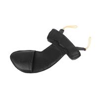 VGEBY Mentoniera Regolabile per Violino in Pelle di Pecora, Assorbimento degli Urti, Antiscivolo, per Violinisti, Colore Nero (Da 1/2 a 1/4)