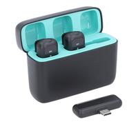 VGEBY Microfono Lavalier Wireless da 2 Pezzi, Microfono con per Accoppiamento Automatico con Schermo Digitale, Riduzione del Rumore per la Registrazione Video, Vlogging, Intervista
