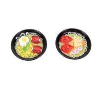 VGEBY Mini Ciotola per Ramen Modello ABS Finte Decorazioni per Noodle 7 Cm con Foro per Appendere Preforato per Borsa, Ciondolo, Ornamento da Scrivania, Cibo Giapponese, Collezionisti in Miniatura