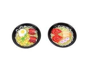 VGEBY Mini Ciotola per Ramen Modello ABS Finte Decorazioni per Noodle 7 Cm con Foro per Appendere Preforato per Borsa, Ciondolo, Ornamento da Scrivania, Cibo Giapponese, Collezionisti in Miniatura