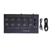 VGEBY Mixer Audio, Mixer a 5 con Riverbero Ritardato, Microfono, Espansore Ingresso Strumento, Altoparlanti Esterni, Ricarica Console Audio